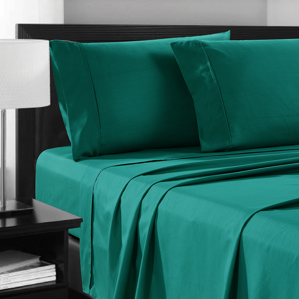 99.99% cotton solid bed sheet 4 set